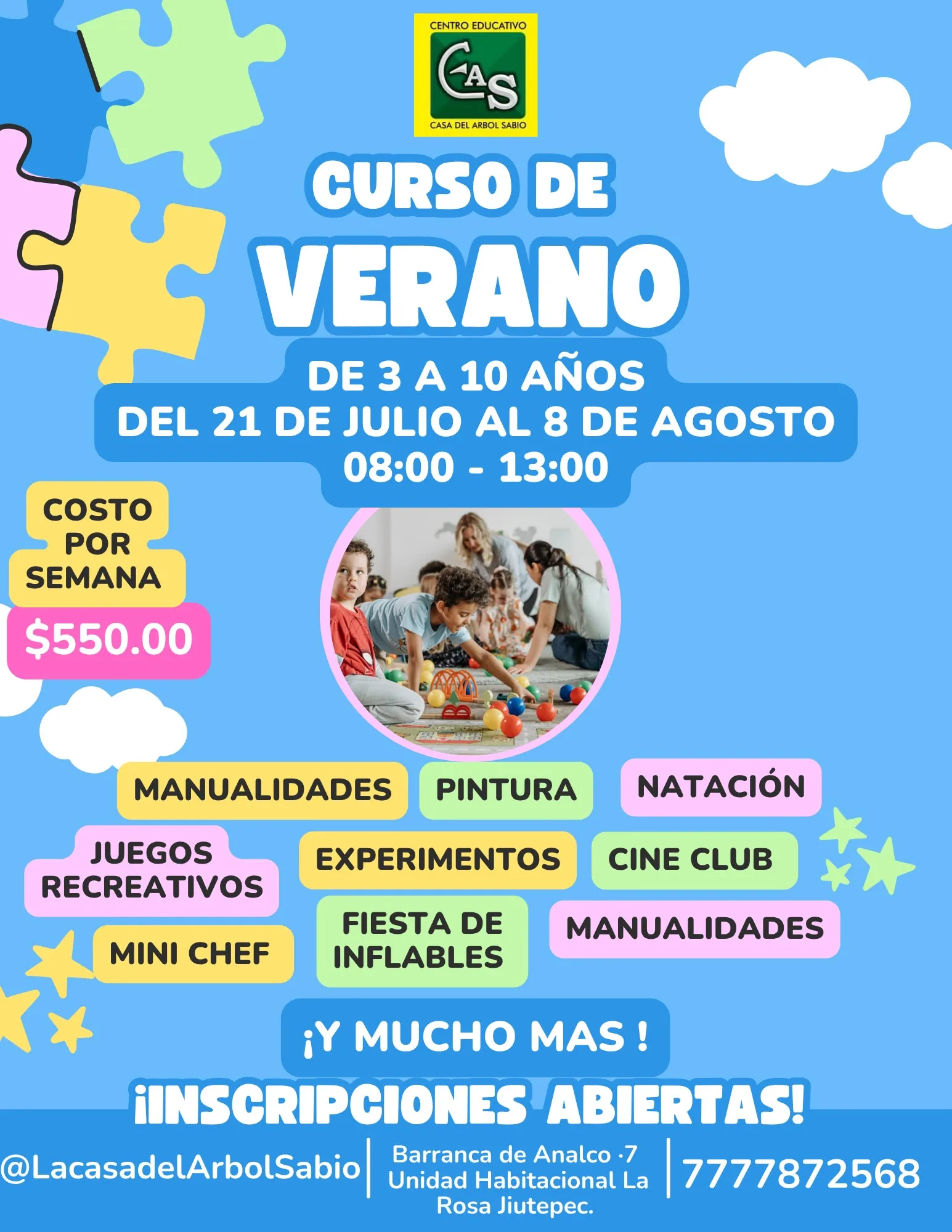 Actividades y curso de verano del Centro Educativo
